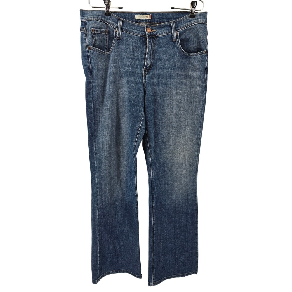 Levis Jeans Womens 14M Blue 529 Curvy Bootcut Medium Wash Mid Rise Stretch Denim